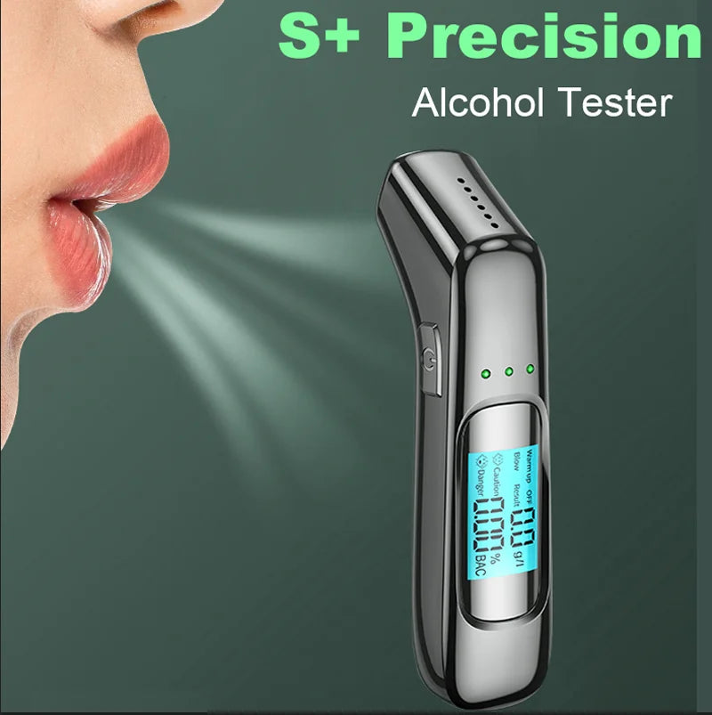 Portable Breathalyzer Professional Breath Alcohol Tester LCD Display Detector for Drunk Driving Car Electronics Alcohol Test